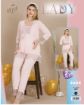 Lady Viskon Kumaş Sabahlıklı Hamile Pijama Takımı resmi