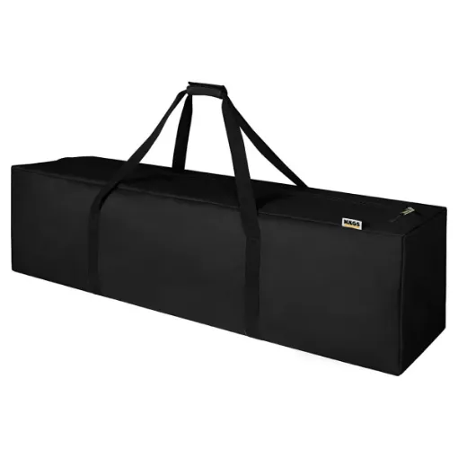 HAEGS Taşıma Çantası, Fermuarlı Dayanıklı Seyahat Spor, Kamp Malzemeleri Saklama Çantası, Hurç, Valiz, 195l Extra Büyük Boy - Siyah 2XL resmi