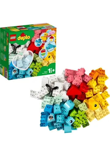 LEGO DUPLO Classic Kalp Kutusu 10909 - 18 Ay ve Üzeri Okul Öncesi Yaştaki Çocuklar için Gelişimi Destekleyen Yaratıcı Oyuncak Yapım resmi