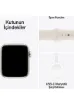 Apple Watch SE GPS, 40 mm Yıldız Işığı Alüminyum Kasa ve Yıldız Işığı Spor Kordon resmi