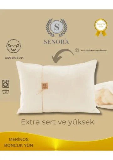 Senora Extra Sert ve Yüksek Doğal Yün Yastık resmi