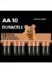 Duracell Alkalin AA Kalem Pil, 1,5 V LR6/MN1500, 10’lu paket resmi