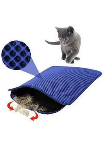 Yıldızhane Elekli Kedi Kumu Paspası 60X45 cm Mavi resmi