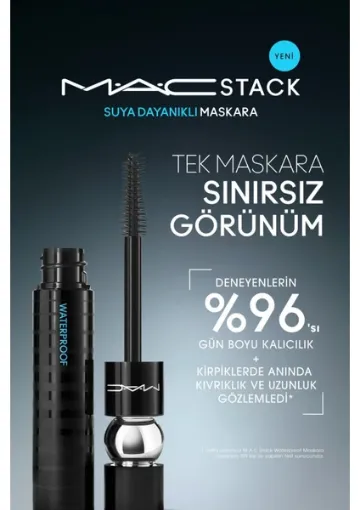 Mac M·a·cstack Waterproof Suya Dayanıklı Maskara - Black Stack - 12ml - 773602613700 resmi