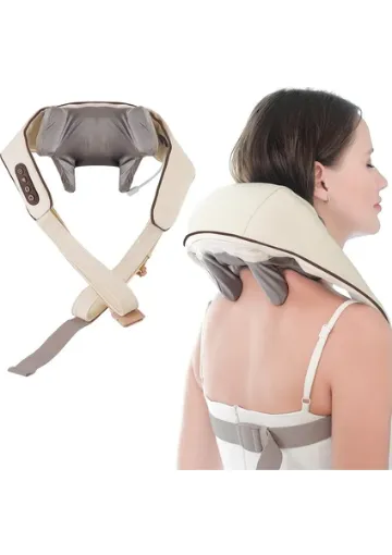 Robeve Şarjlı Masaj Aleti Şarjlı Ovmalı ve Isıtmalı Rahatlatıcı Masaj Aleti Şarjlı Sırt Masaj Aleti Boyun - Sırt - Bacak - Tüm Vücut Masaj resmi