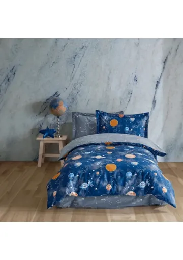Soley | Galaxy | %100 Pamuklu Tek Kişilik Nevresim Takımı resmi