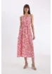 DeFacto Halter Yaka Desenli Kolsuz Maxi Elbise D2649AX24HS resmi