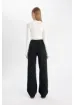 DeFacto 90's Wide Leg Yüksek Bel Uzun Jean Pantolon D4315AX24AU resmi
