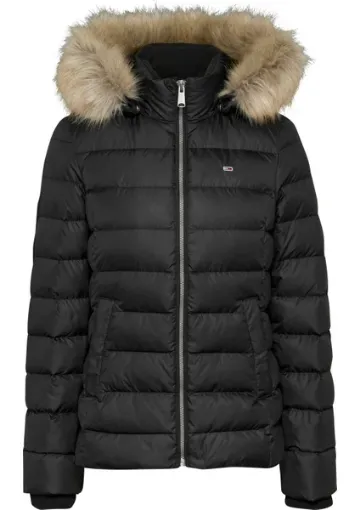 Tommy Hilfiger Kadın / Kız Marka Logolu Kapüşonlu Şık Görünümlü Full Fermuarlı Günlük Kullanıma Uygun Siyah Mont DW0DW18312-BDS 5,0 2 Değerlendirme resmi