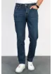 Hlt Jeans Erkek Okyanus Mavisi Regular Fit Boru Paça Esnek Likralı Denim Jeans Kot Pantolon HLTHE001976 resmi