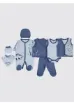 Civil Baby Erkek Bebek 8'li Zıbın Takımları 0-1 Ay Indigo resmi