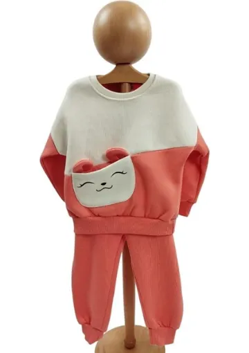 Pivami Kız Bebek Eşofman Takımı Gülen Kulak resmi